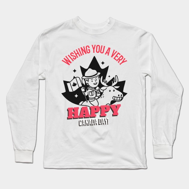 Happy Canada Day! Design Long Sleeve T-Shirt by ArtPace